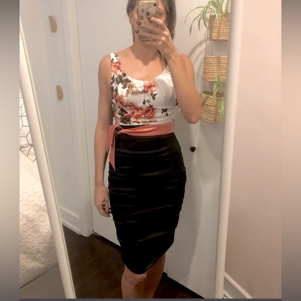 Le Château satin floral dress